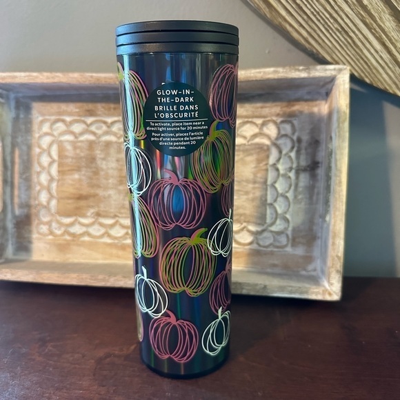 Starbucks Halloween 2023 Pumpkin Glow in the Dark 16oz Tumbler - Picture 3 of 5